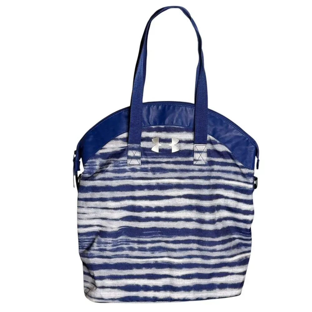 Under Armour Womens Gym Sport Bag Tote Stripe Blue